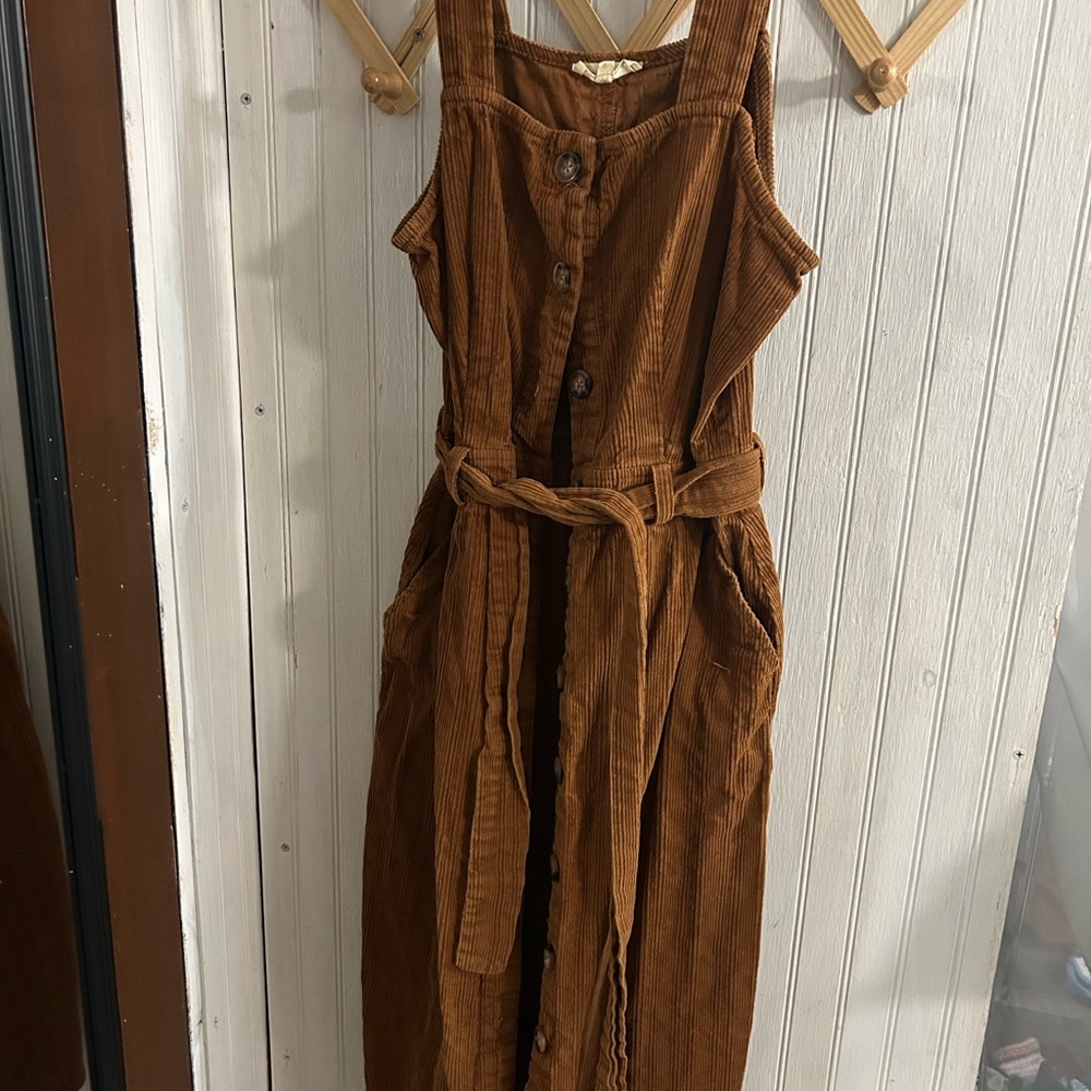 Roolee Chestnut Corduroy Dress